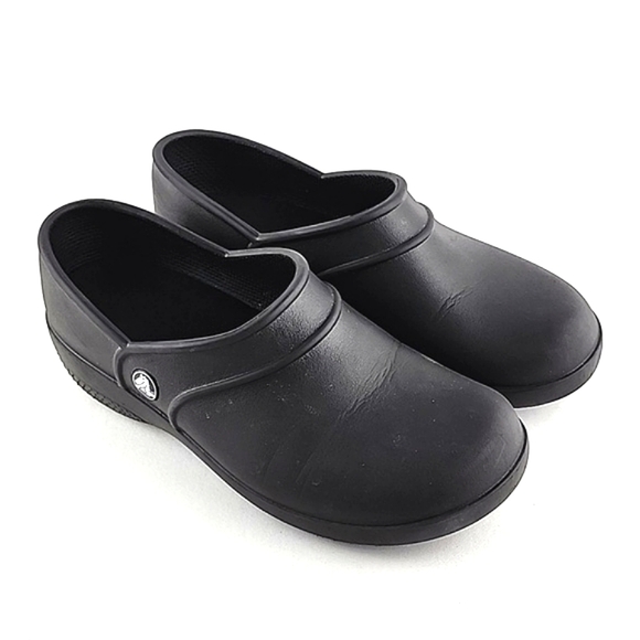 CROCS Women's Neria Pro II Black Slip On Shoes Slip Resistant Lightweight Size 6 - Picture 3 of 10